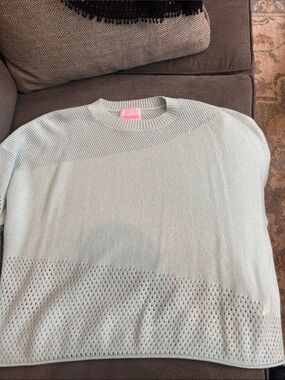 Light Blue Knit Crewneck Sweater - CRUSH